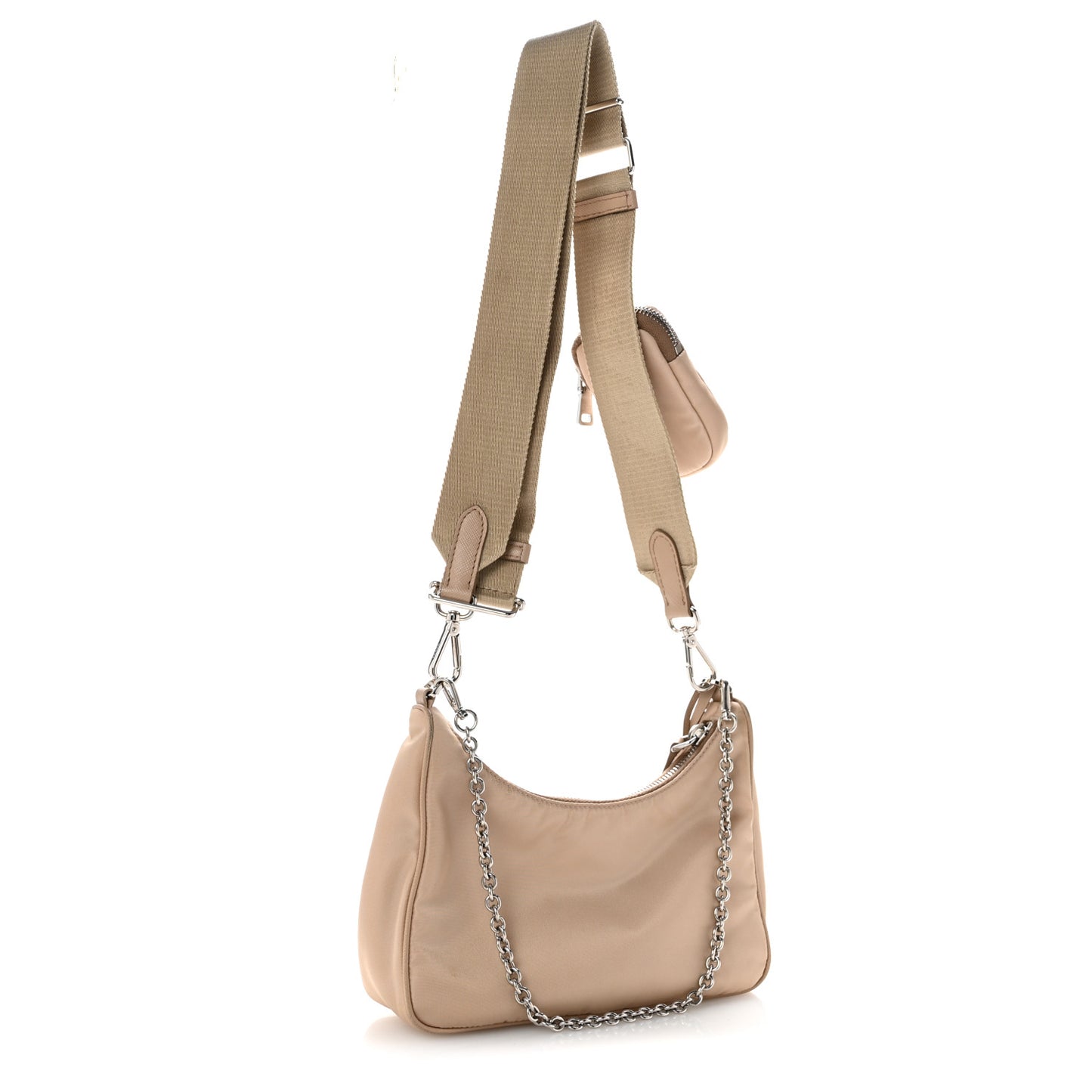 Tessuto Saffiano Re-Edition 2005 Shoulder Bag Cammeo