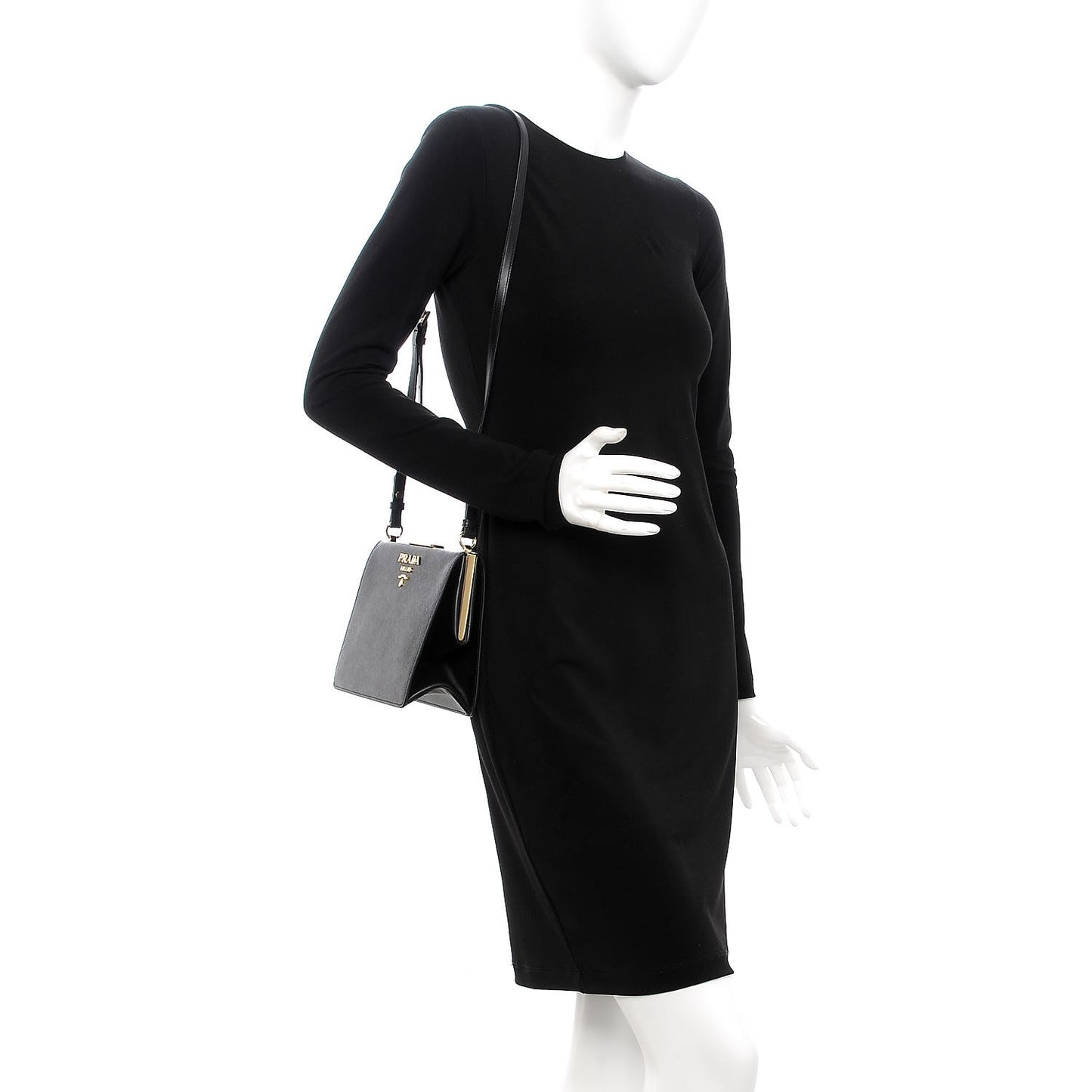 Saffiano City Calf Light Frame Bag Nero Black