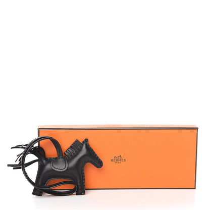 Hermes Milo Lambskin Grigri Rodeo Horse Bag Charm PM So Black 4 of 4
