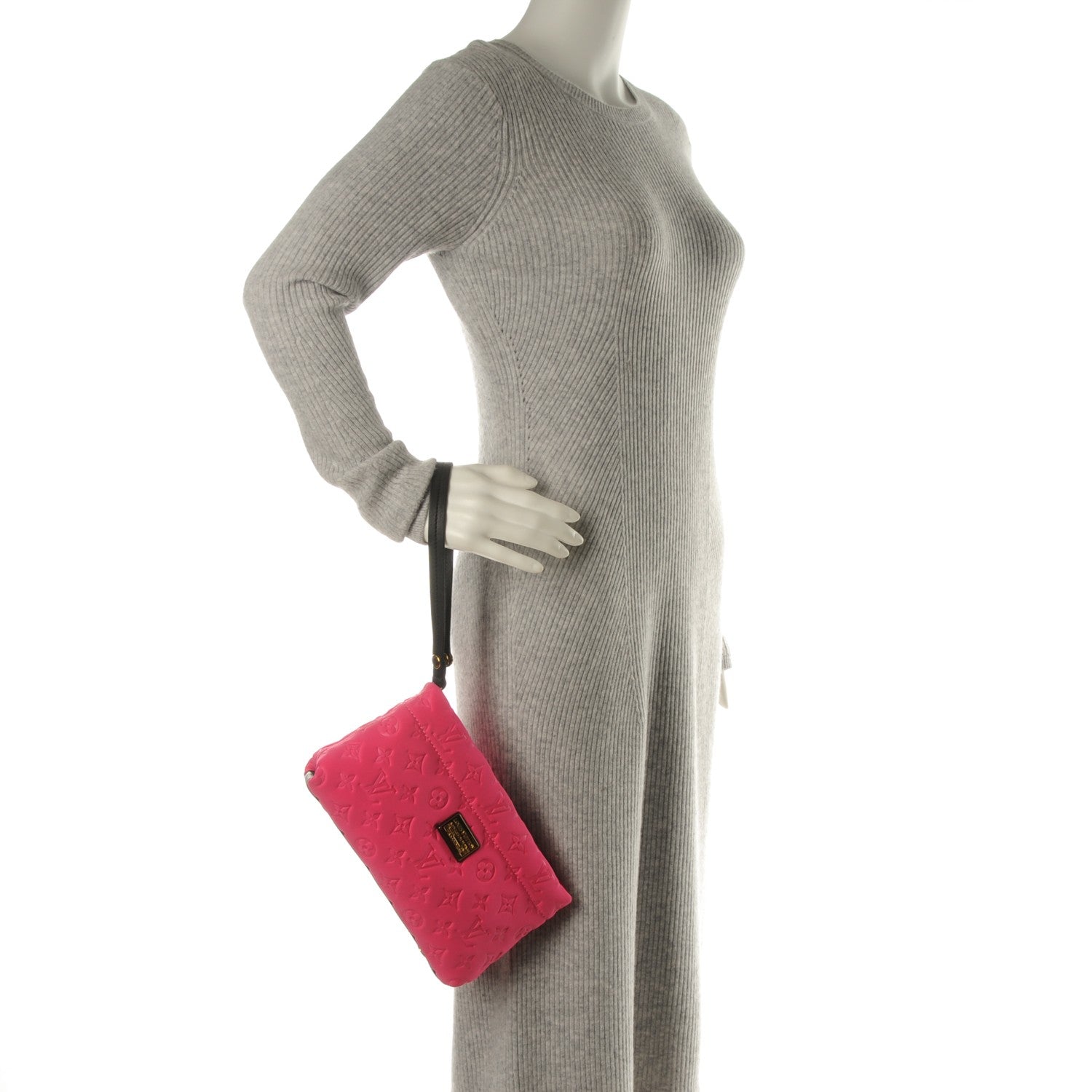 Louis Vuitton Monogram Scuba Clutch Pochette Fuchsia 2 of 7