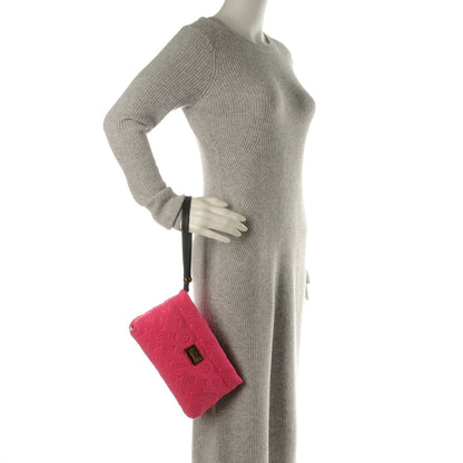 Louis Vuitton Monogram Scuba Clutch Pochette Fuchsia 2 of 7