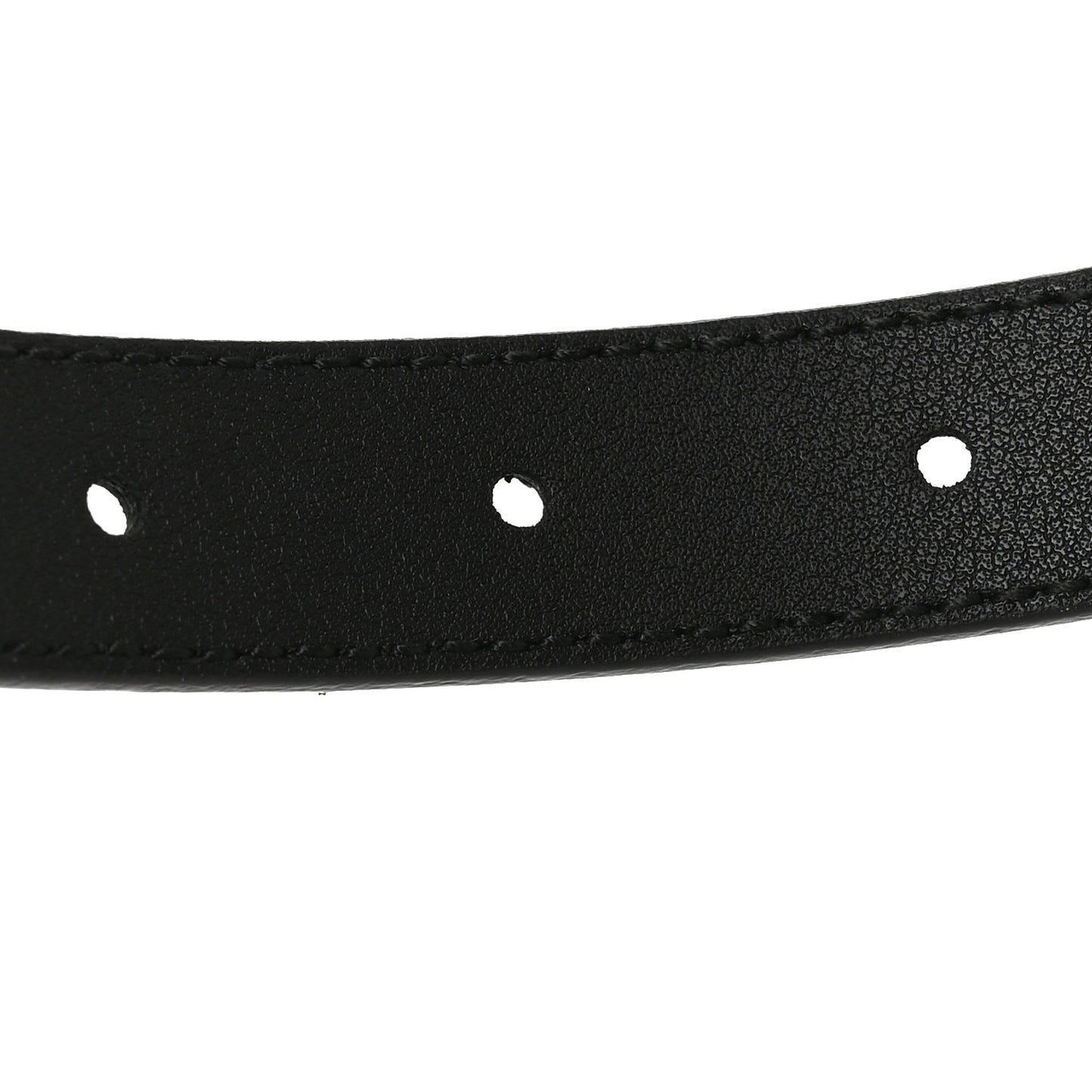 Moon Calfskin Pearl Double G 20mm Belt 85 34 Black Cream