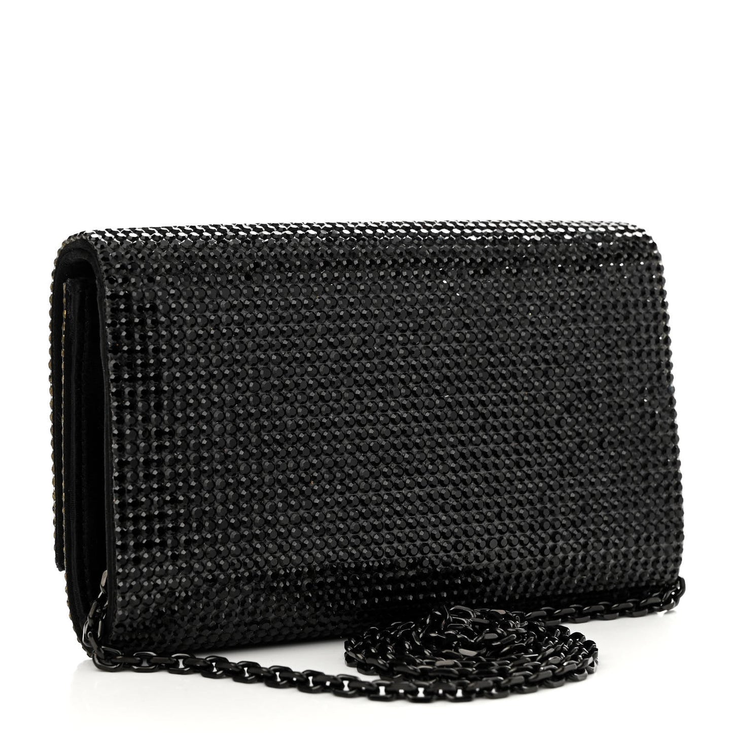 Swarovski Crystal Fizzy Clutch Black