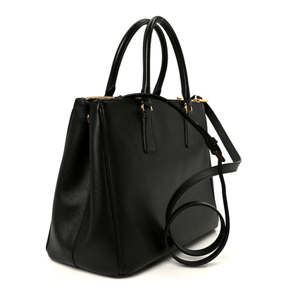 Prada Saffiano Lux Large Galleria Double Zip Tote Black 3 of 12