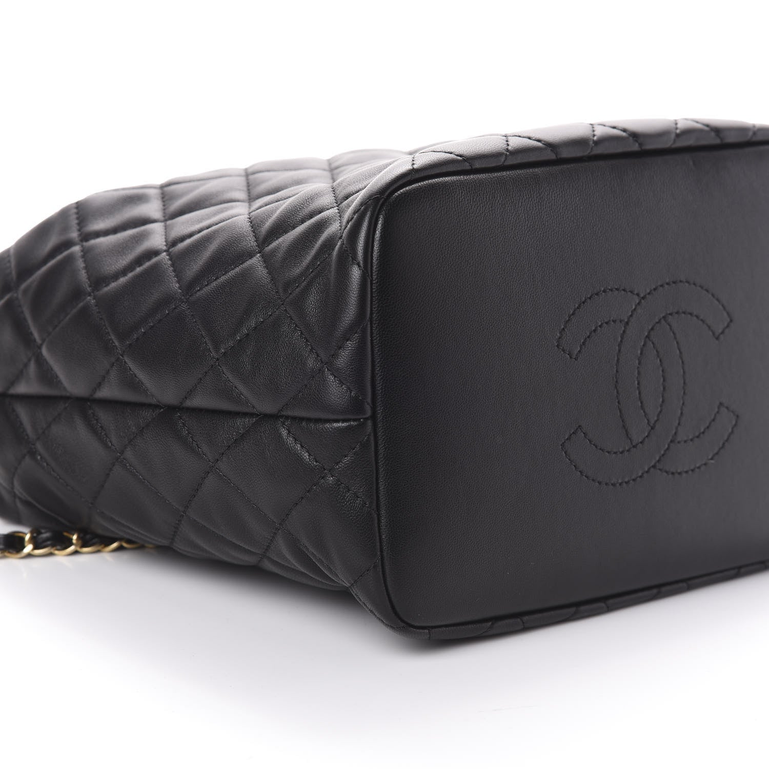 Chanel Lambskin Quilted Large Perfect Meeting Hobo Black 9 of 10