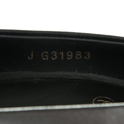 Chanel Goatskin Grosgrain Cap Toe Pearl Pumps 37 Black 8 of 8