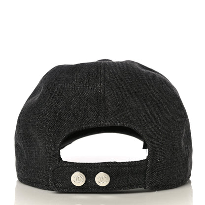 Chanel Cotton Sequin CC Cap Hat Black 4 of 6