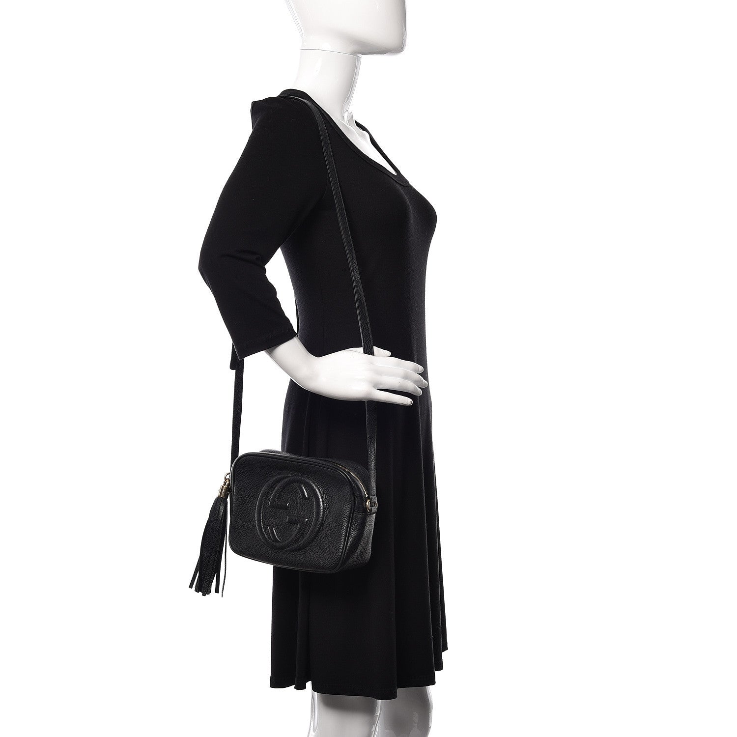 Gucci Pebbled Calfskin Small Soho Disco Bag Black 2 of 10