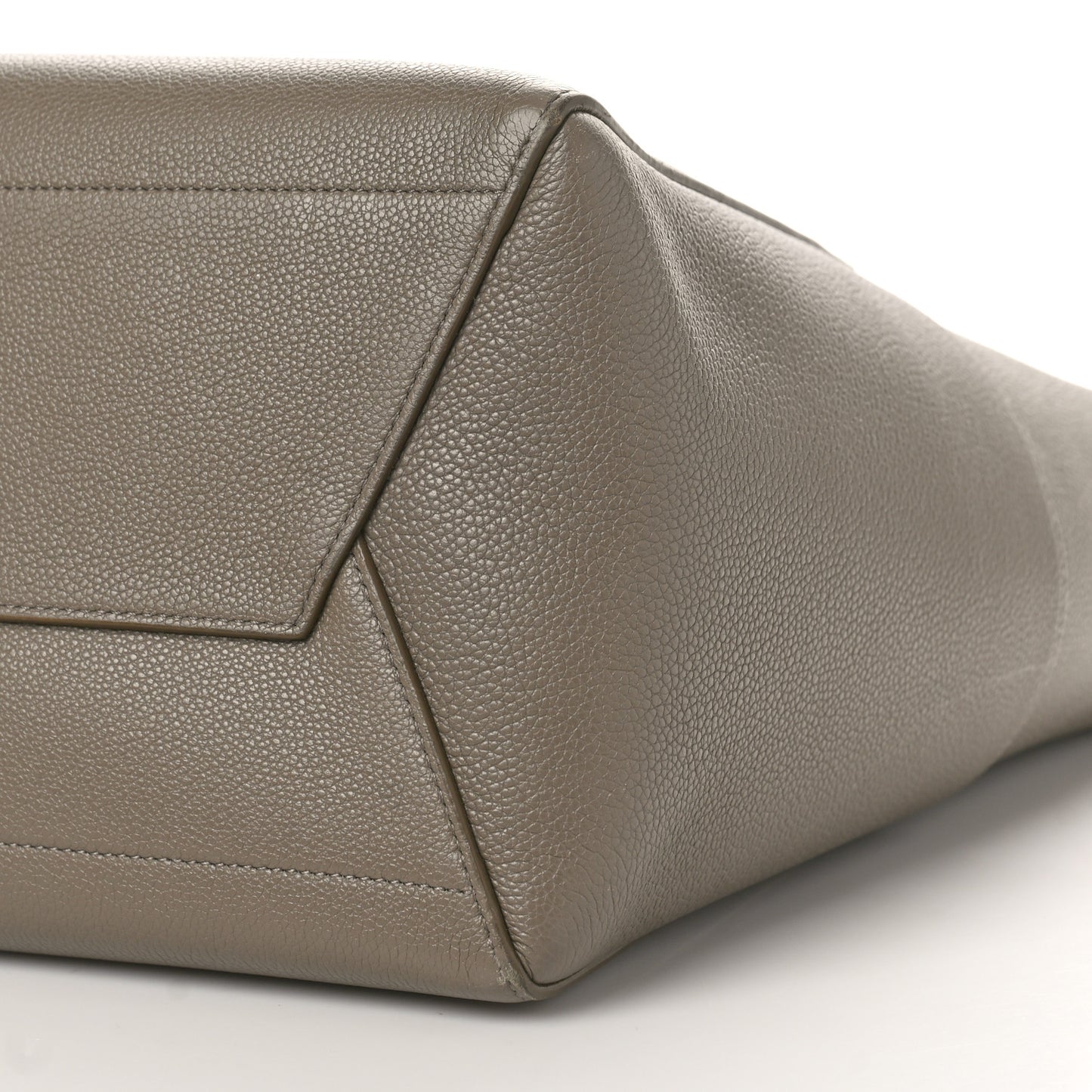 Soft Grained Calfskin Sangle Bucket Bag Taupe