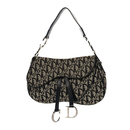 Christian Dior Monogram Double Saddle Bag Black 1 of 10