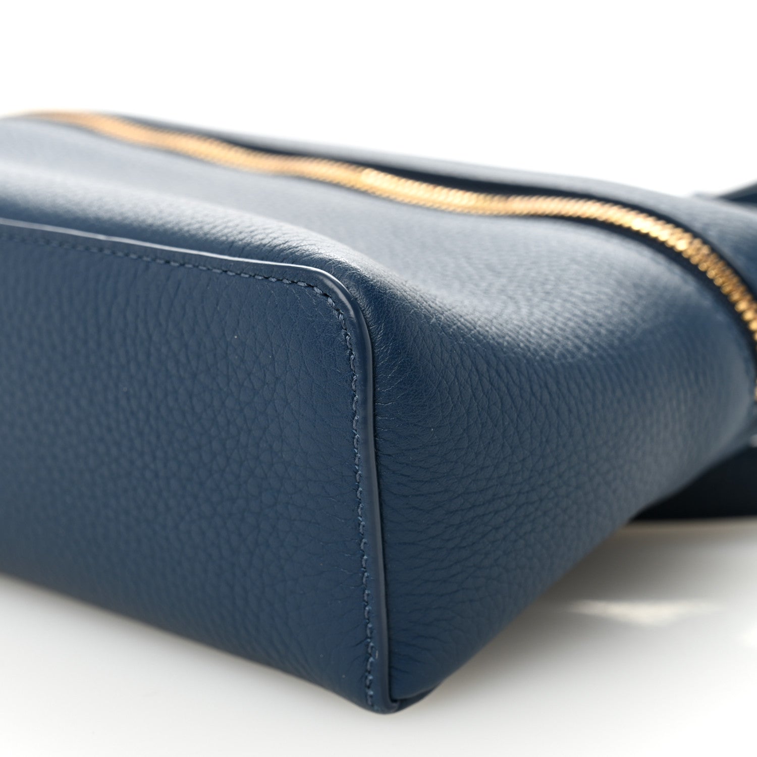 Loro Piana Grained Calfskin L19 Extra Pocket Pouch Navy Blue 9 of 9