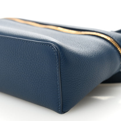 Loro Piana Grained Calfskin L19 Extra Pocket Pouch Navy Blue 9 of 9