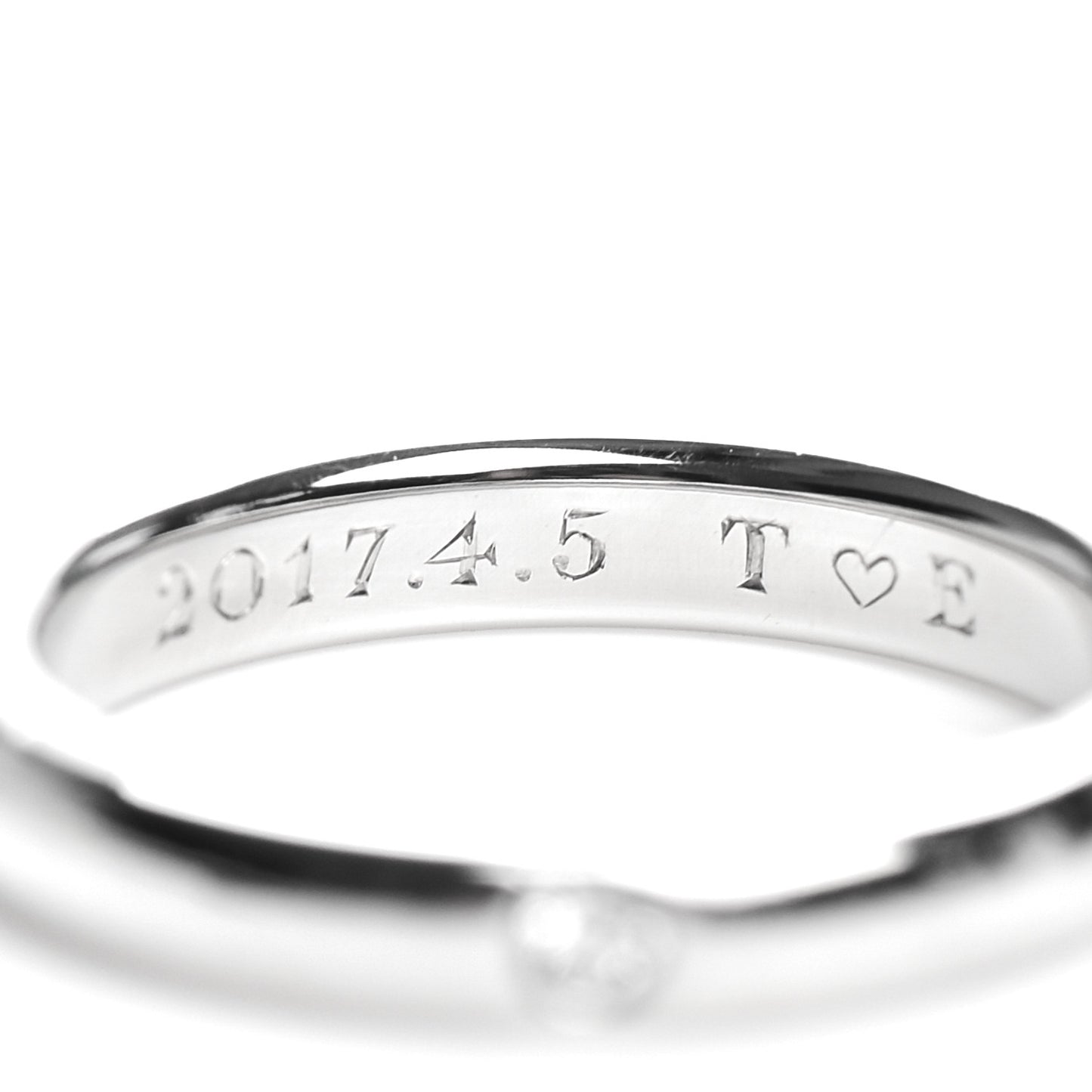 Platinum Diamond Elsa Peretti Band Ring 45 3.25
