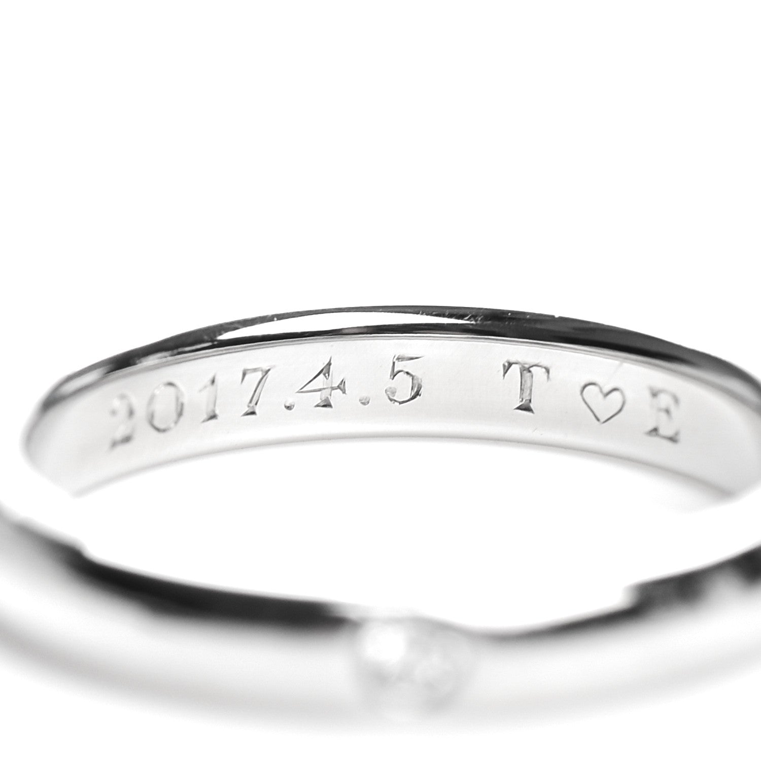 Tiffany Platinum Diamond Elsa Peretti Band Ring 45 3.25 6 of 6