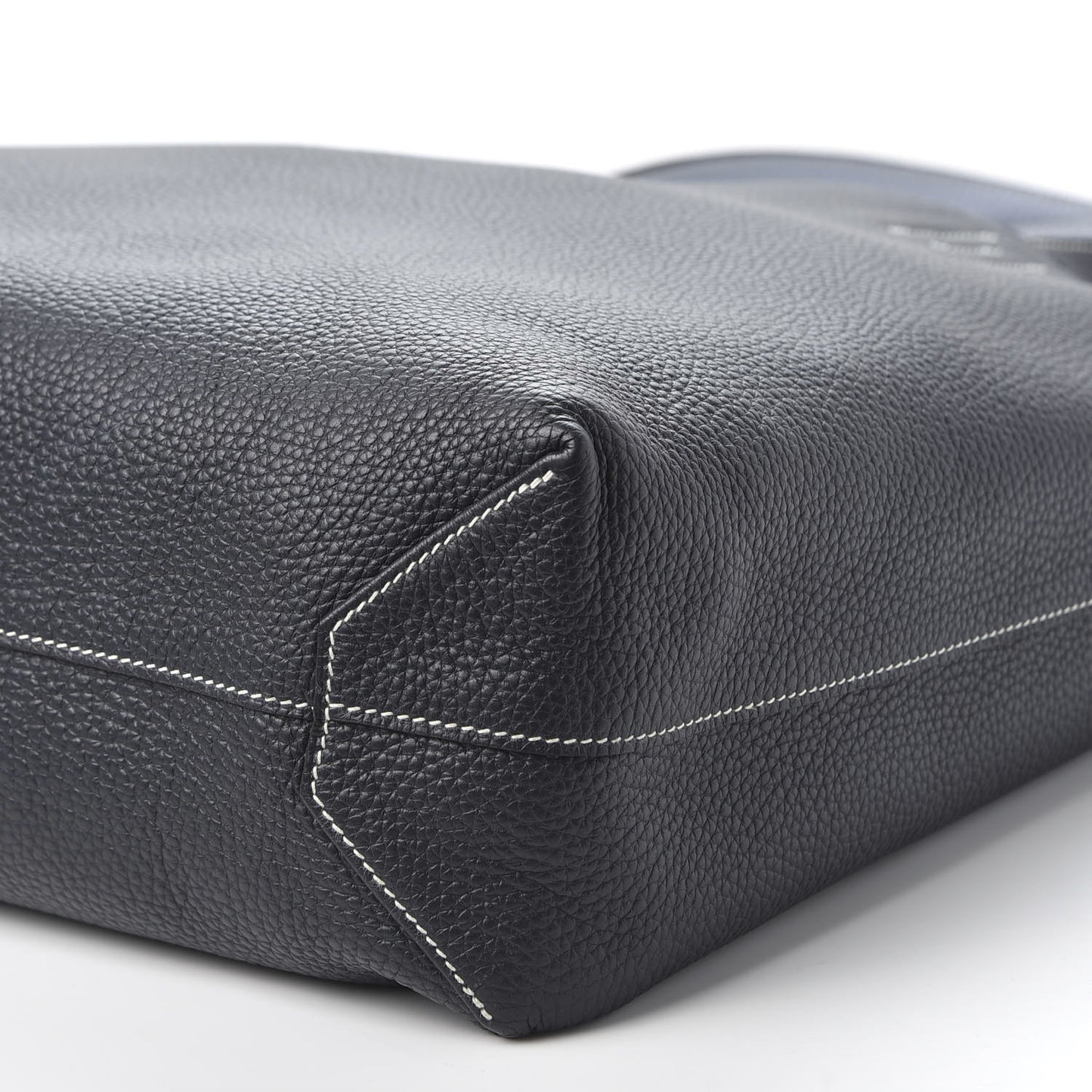 Taurillon Clemence Double Sens 36 Reversible Tote Bleu Lin Bleu Obscur