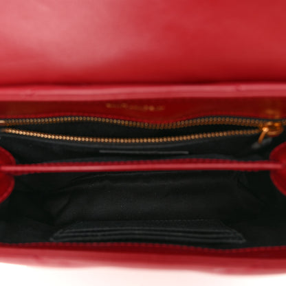 Saint Laurent Calfskin Y Quilted Monogram Toy Loulou Crossbody Bag Rouge 5 of 11