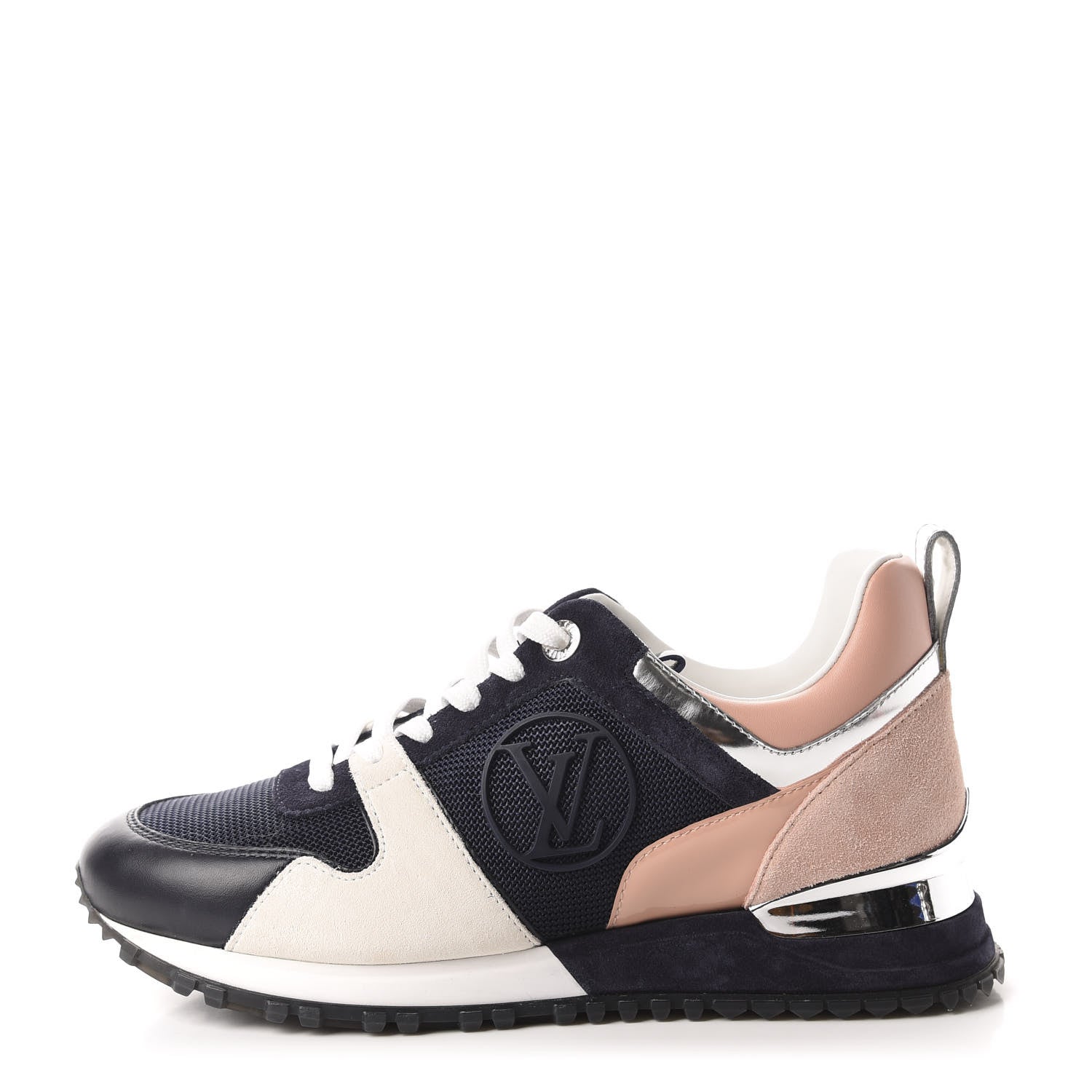 Louis Vuitton Suede Calfskin Run Away Sneakers 36 Blue Pink White 1 of 10