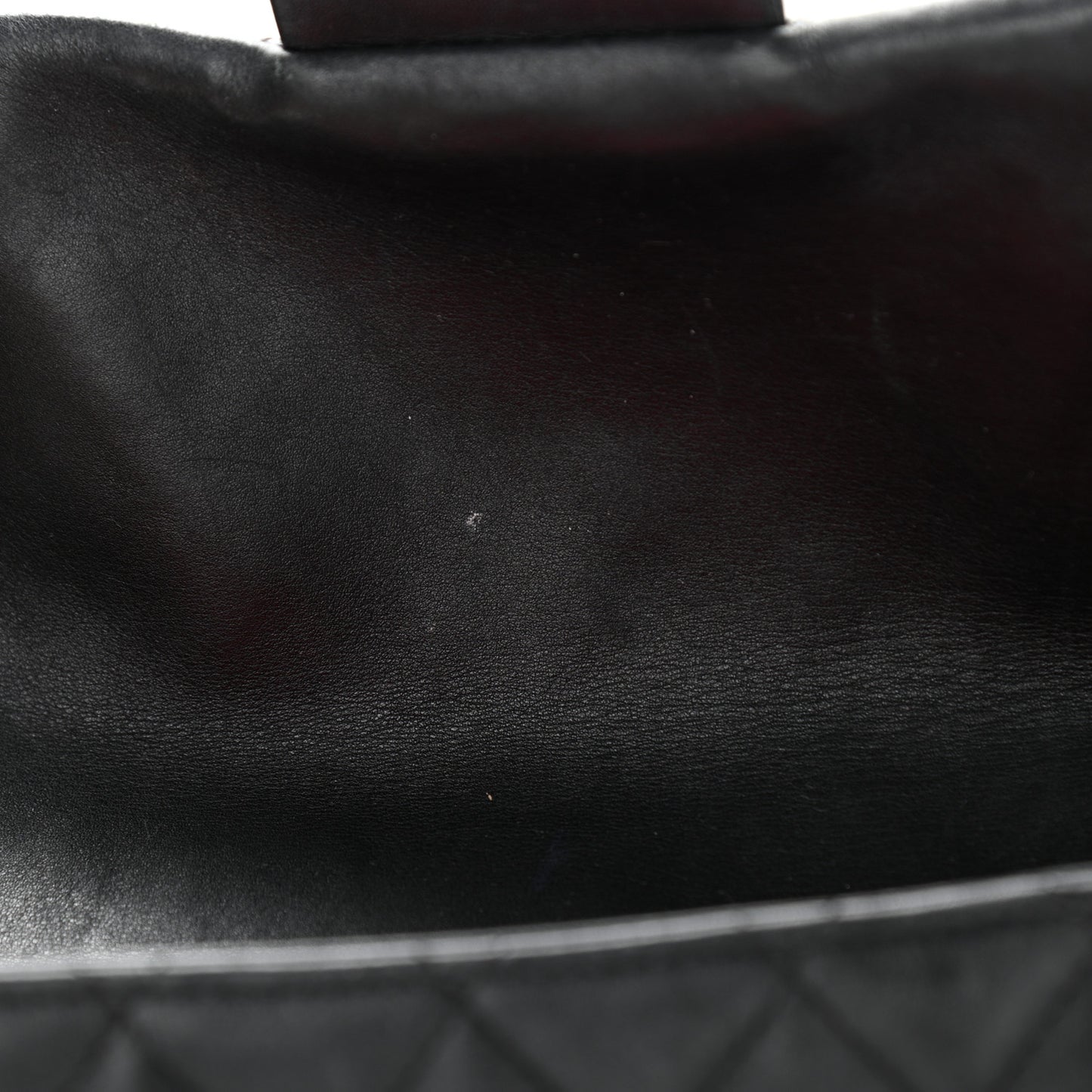 Calfskin Quilted Large Cambon Flap Black White