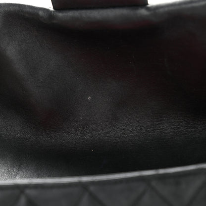 Chanel Calfskin Quilted Large Cambon Flap Black White 18 of 25