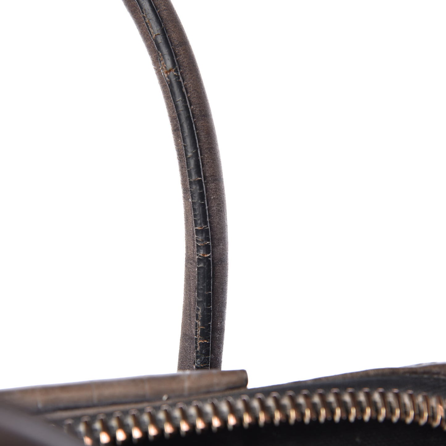 Nubuck Crocodile Embossed Medium Antigona Washed Black