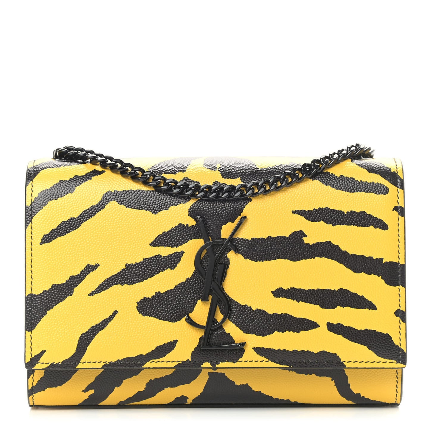 Grain De Poudre Zebra Print Small Classic Monogram Kate Satchel Yellow