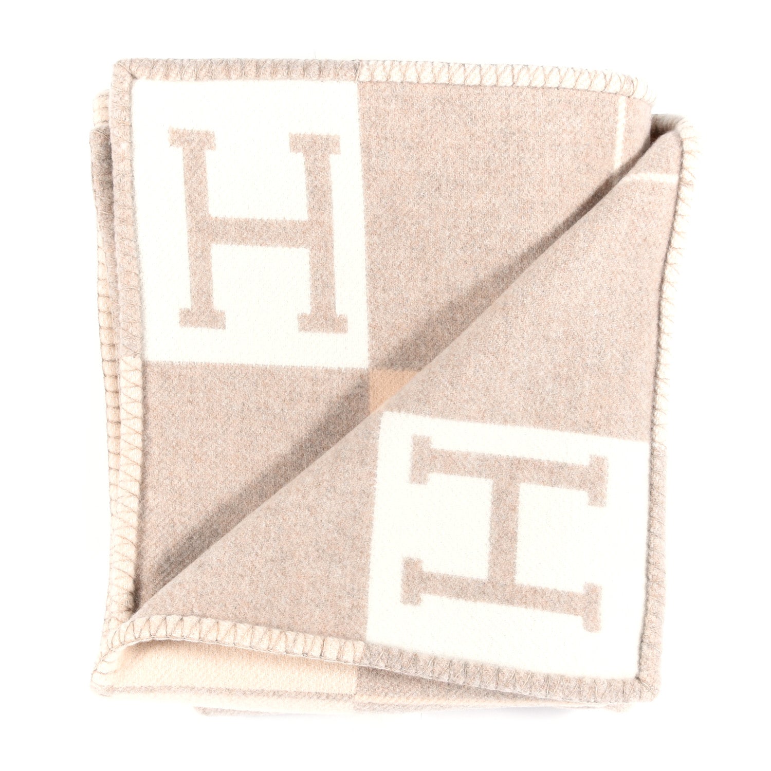 Hermes Wool Cashmere Avalon III Blanket Coco Camomille 2 of 3