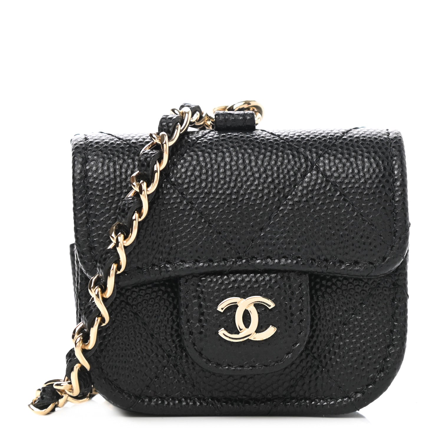 Chanel Caviar Quilted Airpods Pro Case Black 1 of 8