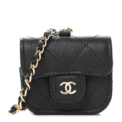 Chanel Caviar Quilted Airpods Pro Case Black 1 of 8