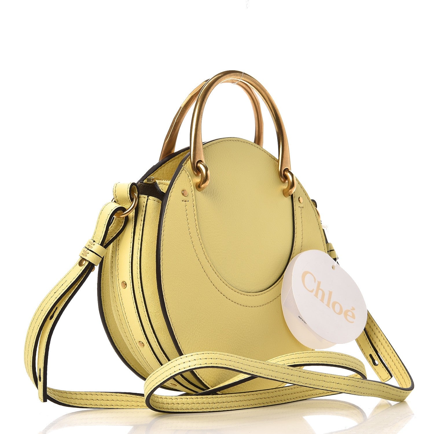 Chloe Calfskin Suede Small Pixie Bag Lemonade 3 of 7