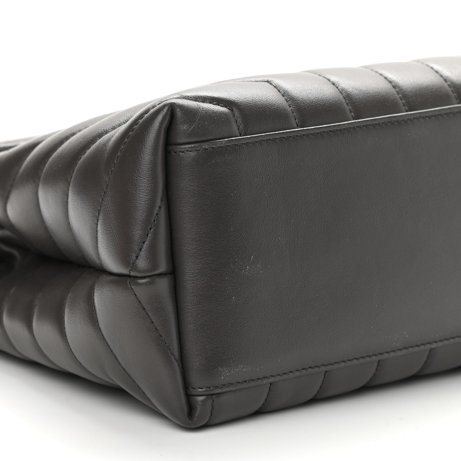 Saint Laurent Calfskin Y Quilted Monogram Medium Loulou Chain Satchel Asphalt 9 of 10
