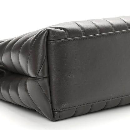 Saint Laurent Calfskin Y Quilted Monogram Medium Loulou Chain Satchel Asphalt 9 of 10