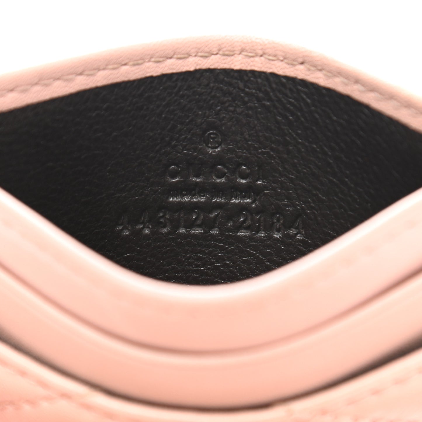 Calfskin Matelasse GG Marmont Card Holder Perfect Pink