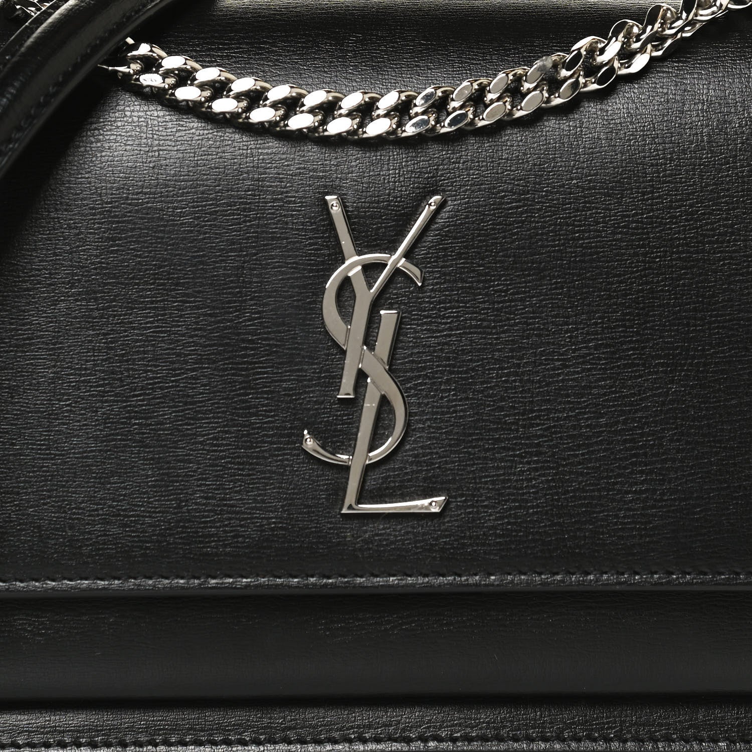 Saint Laurent Calfskin Medium Monogram Sunset Black 8 of 11
