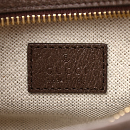 Gucci Monogram Jumbo GG Textured Dollar Calfskin Web Mini Crossbody Bag Camel Ebony New Acero 5 of 10