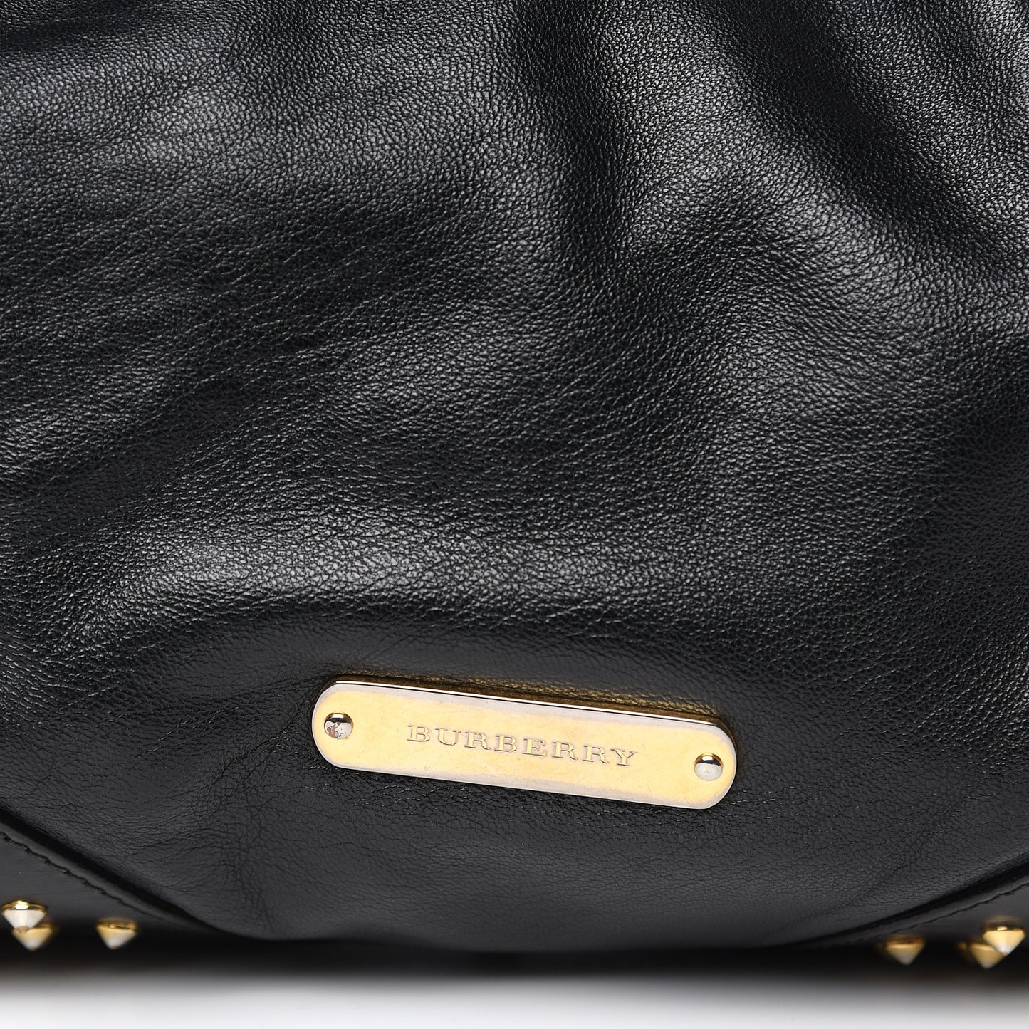 Lambskin Bridle Studs Small Canterbury Tote Black
