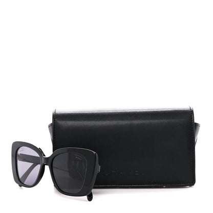Chanel Acetate Strass Polarized Square Sunglasses 5422-B Black 8 of 8