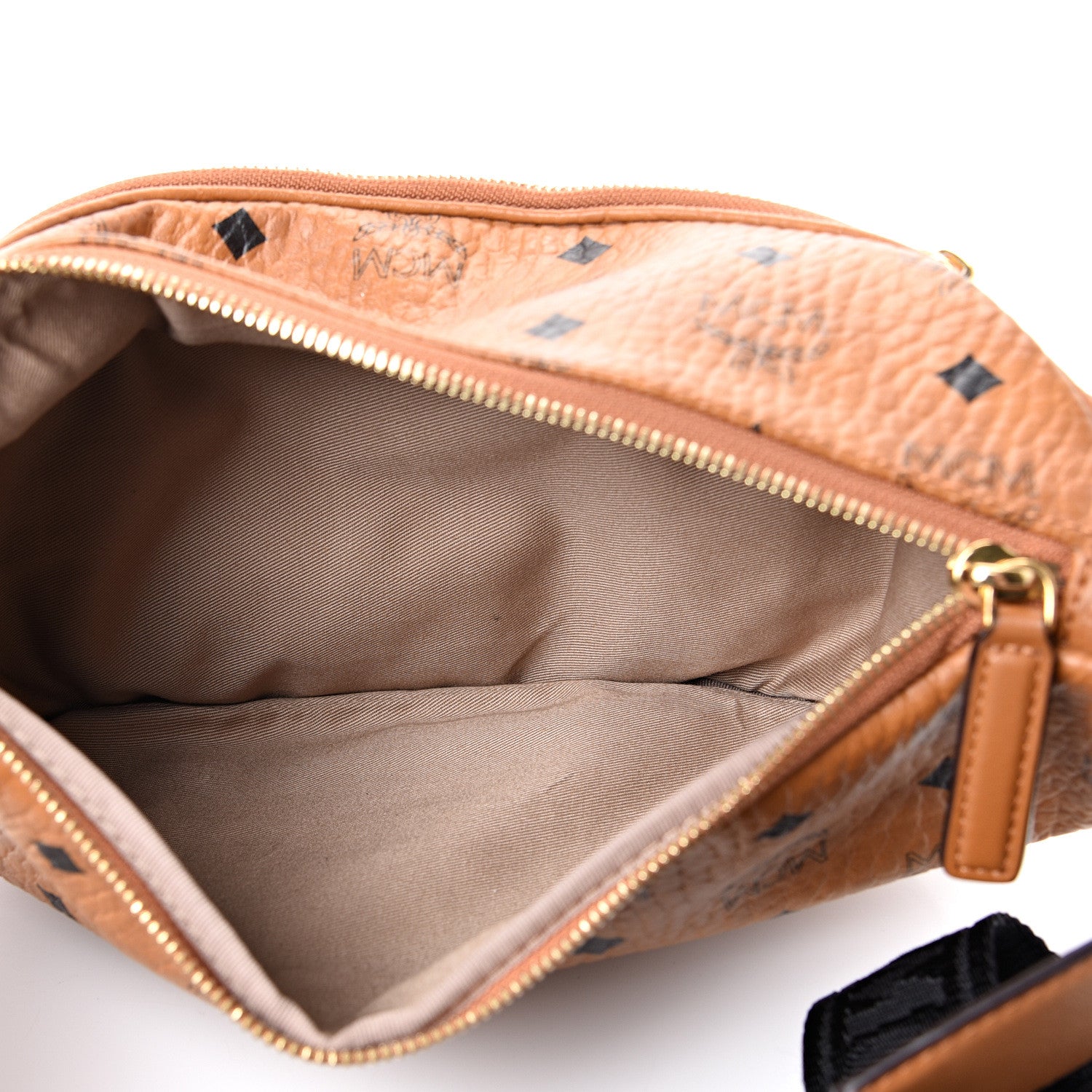 MCM Visetos Medium Stark Belt Bag Cognac 4 of 7