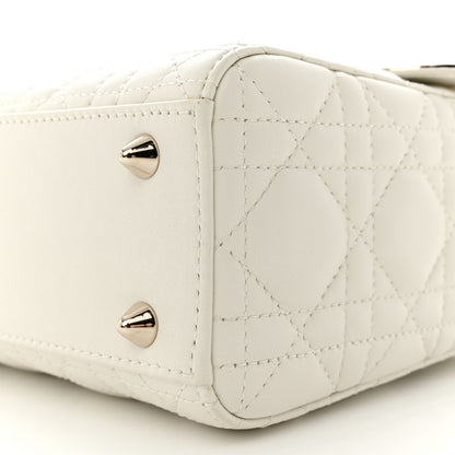 Christian Dior Lambskin Cannage Small My ABCDior Lady Dior White 10 of 13