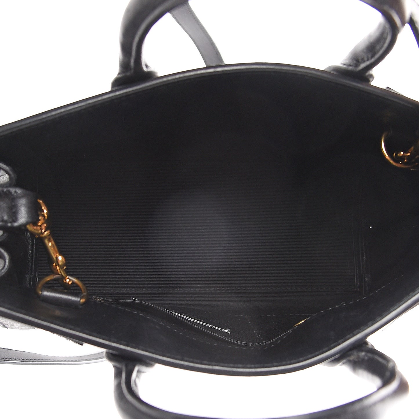 Patent Calfskin Nano Sac de Jour Black