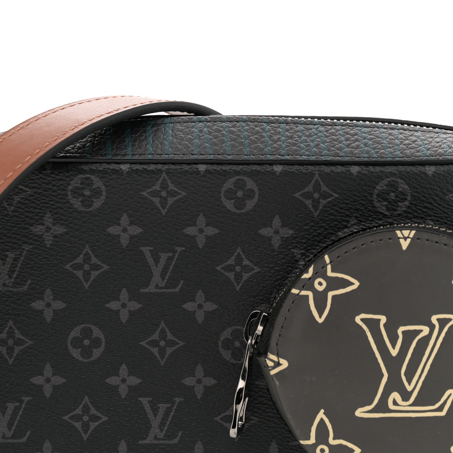 Louis Vuitton Monogram Eclipse Volga On Strap Crossbody Multicolor 8 of 14