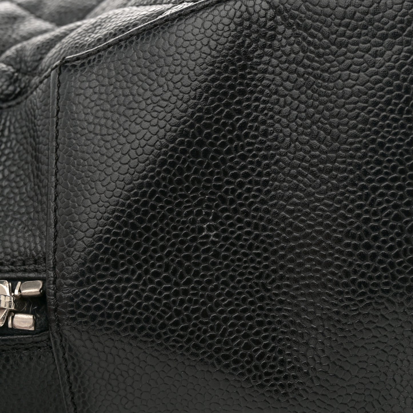 Caviar Quilted Bowler Black