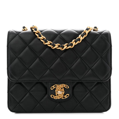 Chanel Lambskin Quilted CC Logo Mini Flap Black 1 of 13