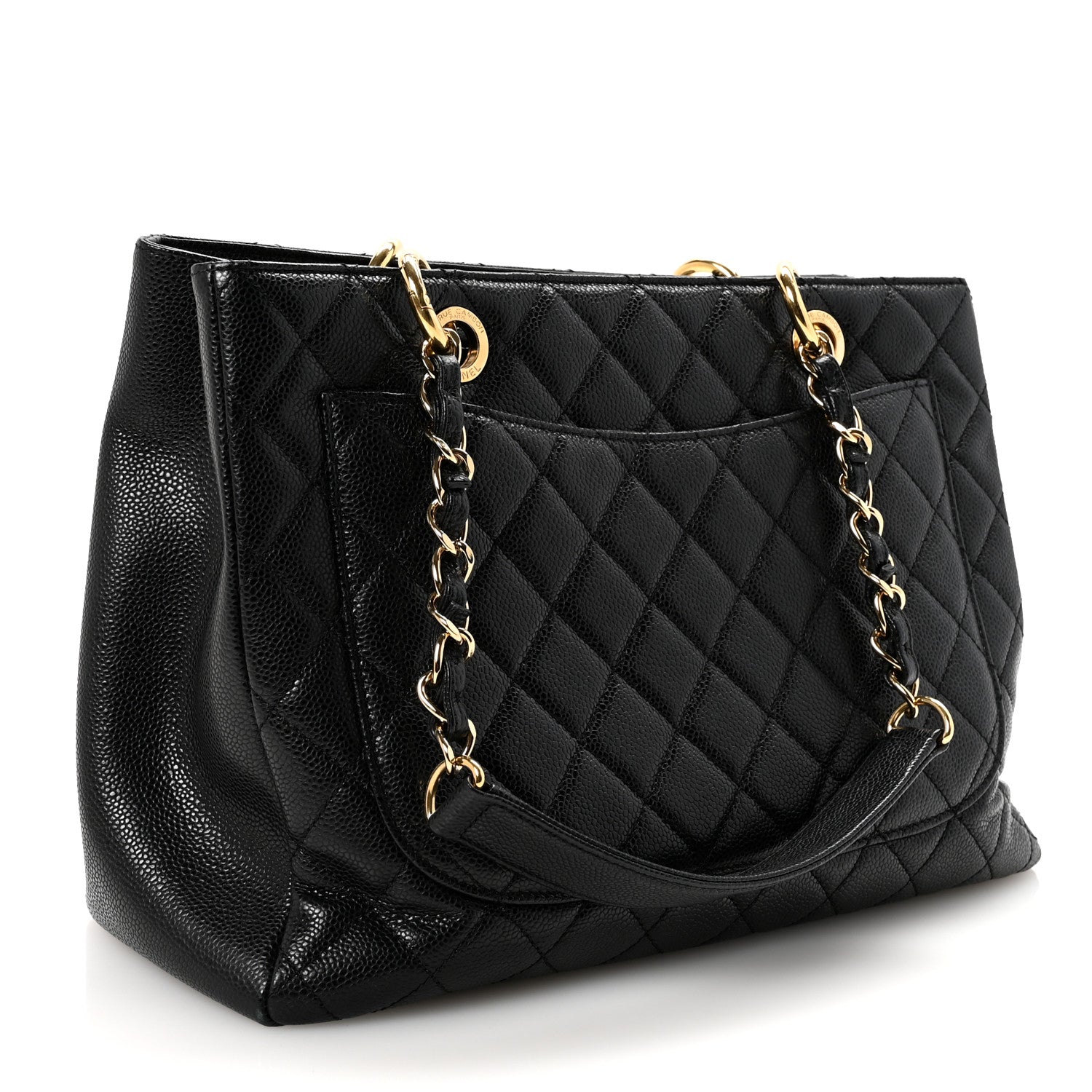 Chanel Caviar Quilted Grand Shopping Tote GST Black 3 of 10