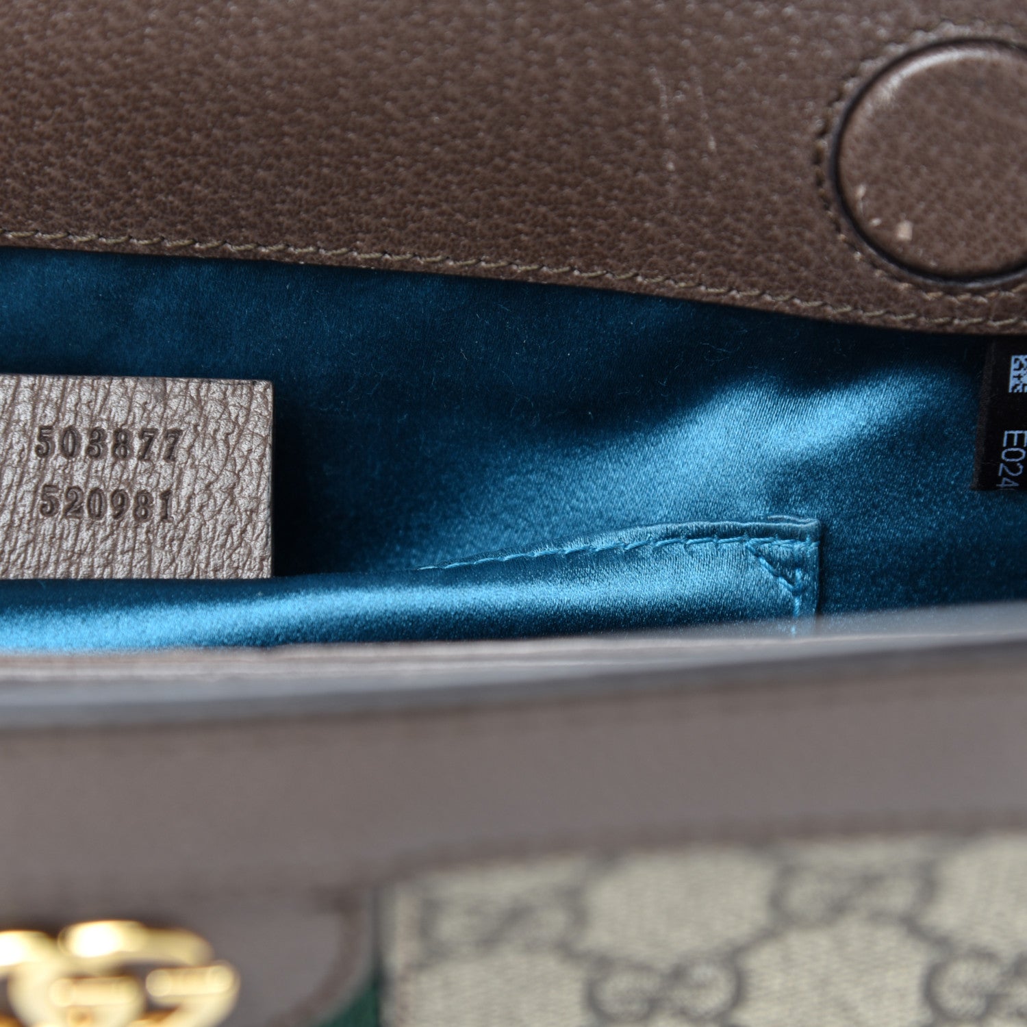 Gucci GG Supreme Monogram Web Small Ophidia Chain Shoulder Bag Brown 11 of 12
