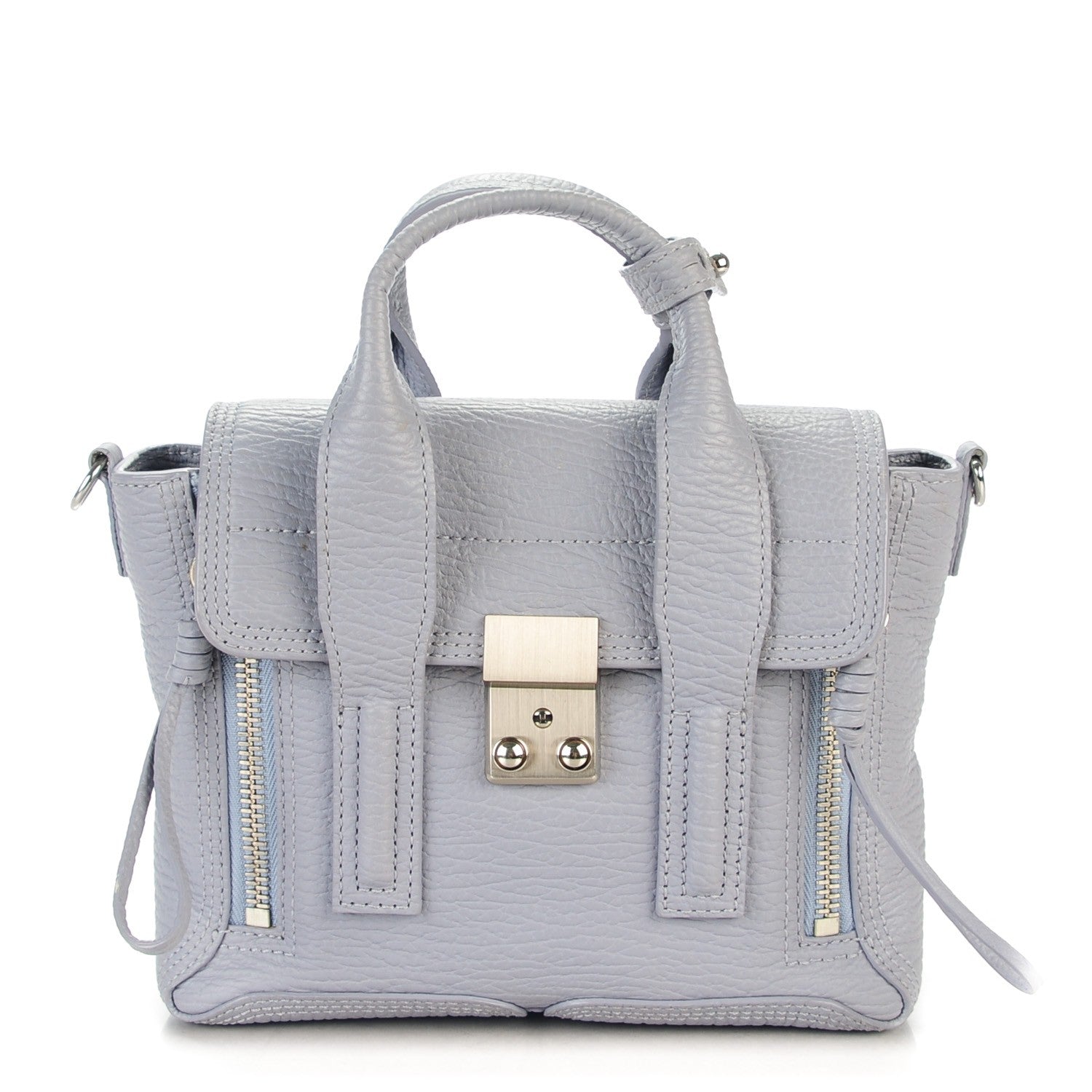 3.1 Phillip Lim 3.1 Textured Calfskin Mini Pashli Satchel Lilac 1 of 7