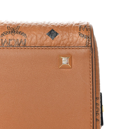 MCM Visetos Medium Boston Bag Cognac 12 of 15