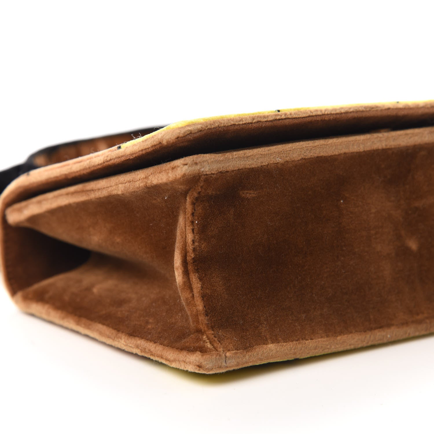 Prada Velluto Ricamo Cahier Shoulder Bag Cammello 6 of 9