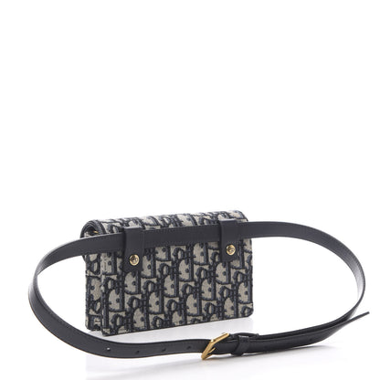 Christian Dior Oblique Saddle Belt Bag Blue 3 of 11