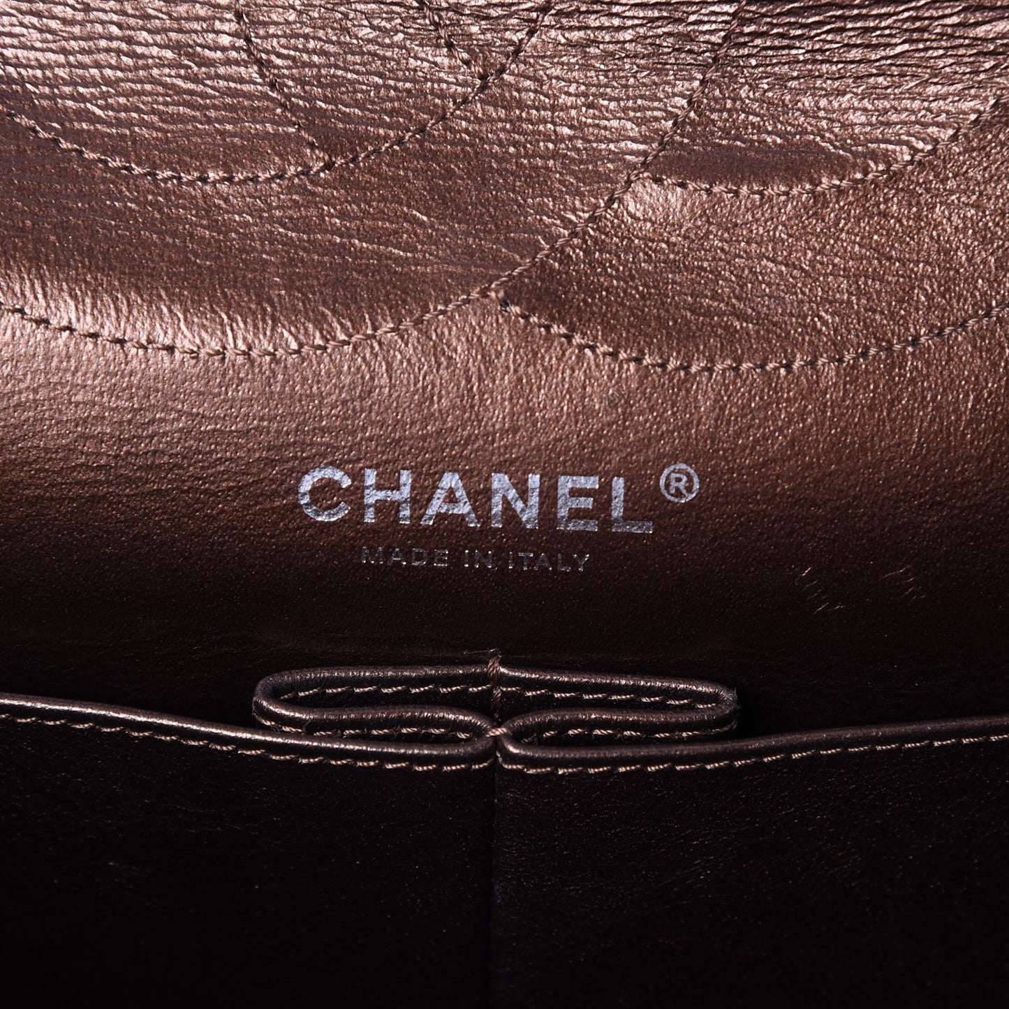 Metallic Aged Calfskin Quilted 2.55 Reissue 227 Flap Bronze