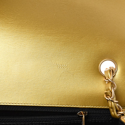 Chanel Metallic Calfskin Crocodile Embossed Cocodile Rectangular Mini Flap Gold 8 of 12
